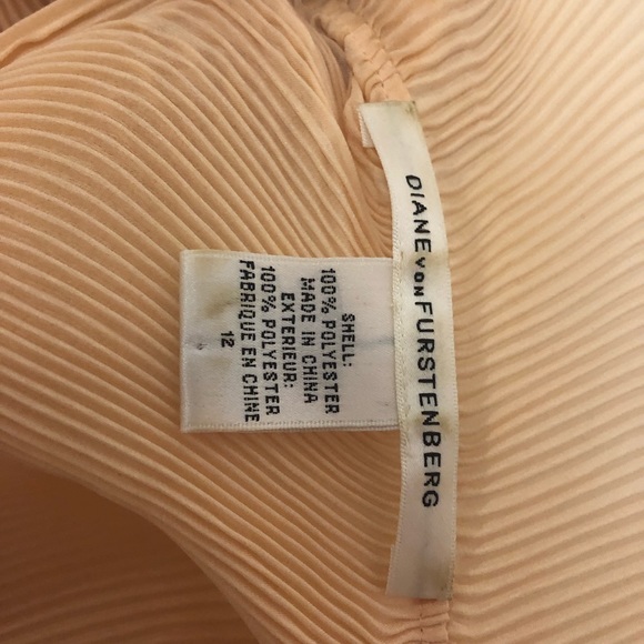 Diane Von Furstenberg Peach Wrap Top - Picture 2 of 8